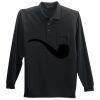 Long Sleeve Silk Touch Polo with Pocket Thumbnail