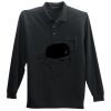 Long Sleeve Silk Touch Polo with Pocket Thumbnail