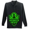Long Sleeve Silk Touch Polo with Pocket Thumbnail