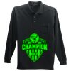 Long Sleeve Silk Touch Polo with Pocket Thumbnail