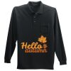 Long Sleeve Silk Touch Polo with Pocket Thumbnail