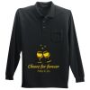 Long Sleeve Silk Touch Polo with Pocket Thumbnail