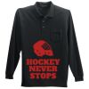 Long Sleeve Silk Touch Polo with Pocket Thumbnail