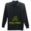 Long Sleeve Silk Touch Polo with Pocket Thumbnail