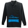 Long Sleeve Silk Touch Polo with Pocket Thumbnail