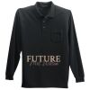 Long Sleeve Silk Touch Polo with Pocket Thumbnail