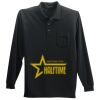 Long Sleeve Silk Touch Polo with Pocket Thumbnail